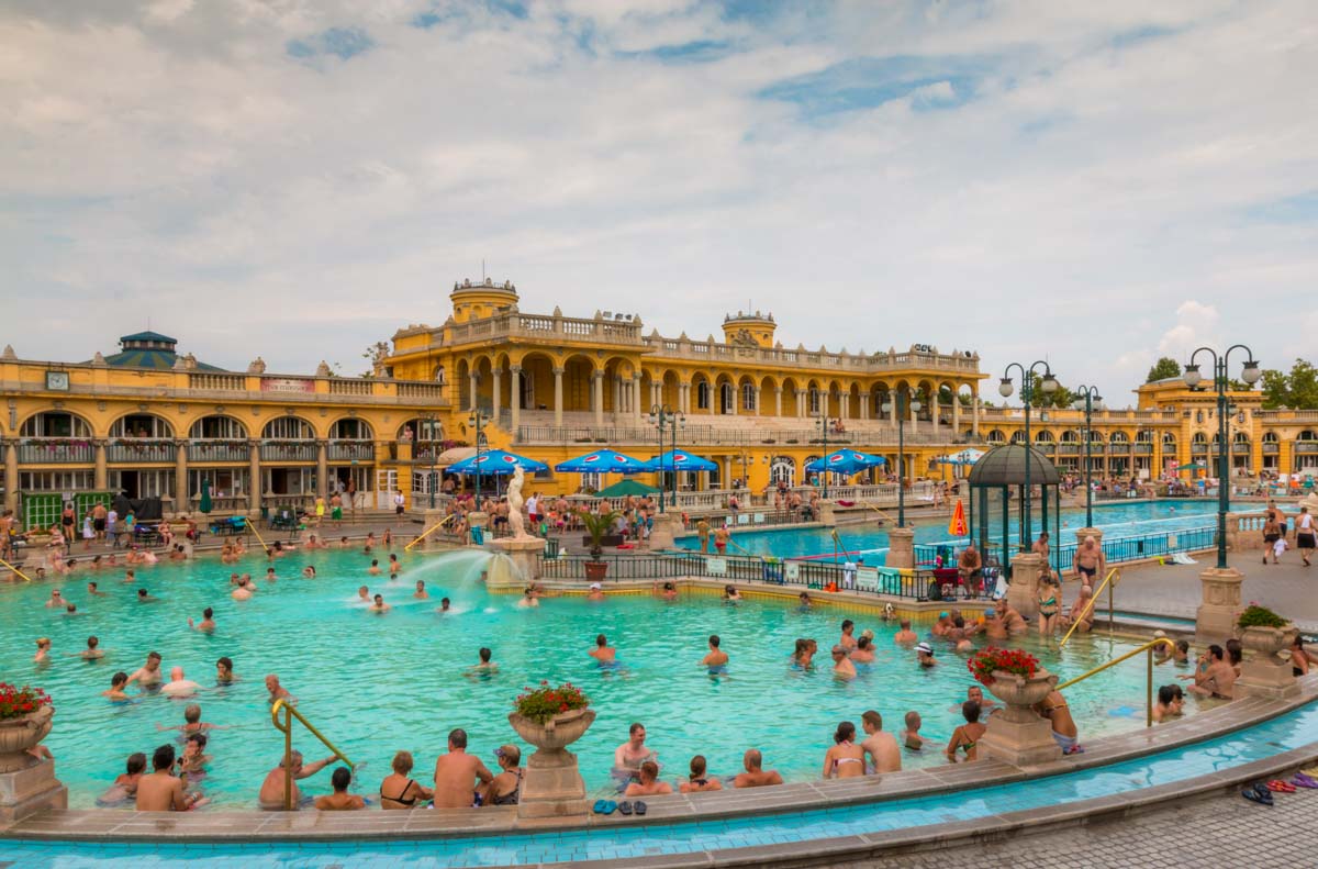 Thermal Hotspring in Budapest Hungary